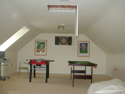 Attic room before mural work